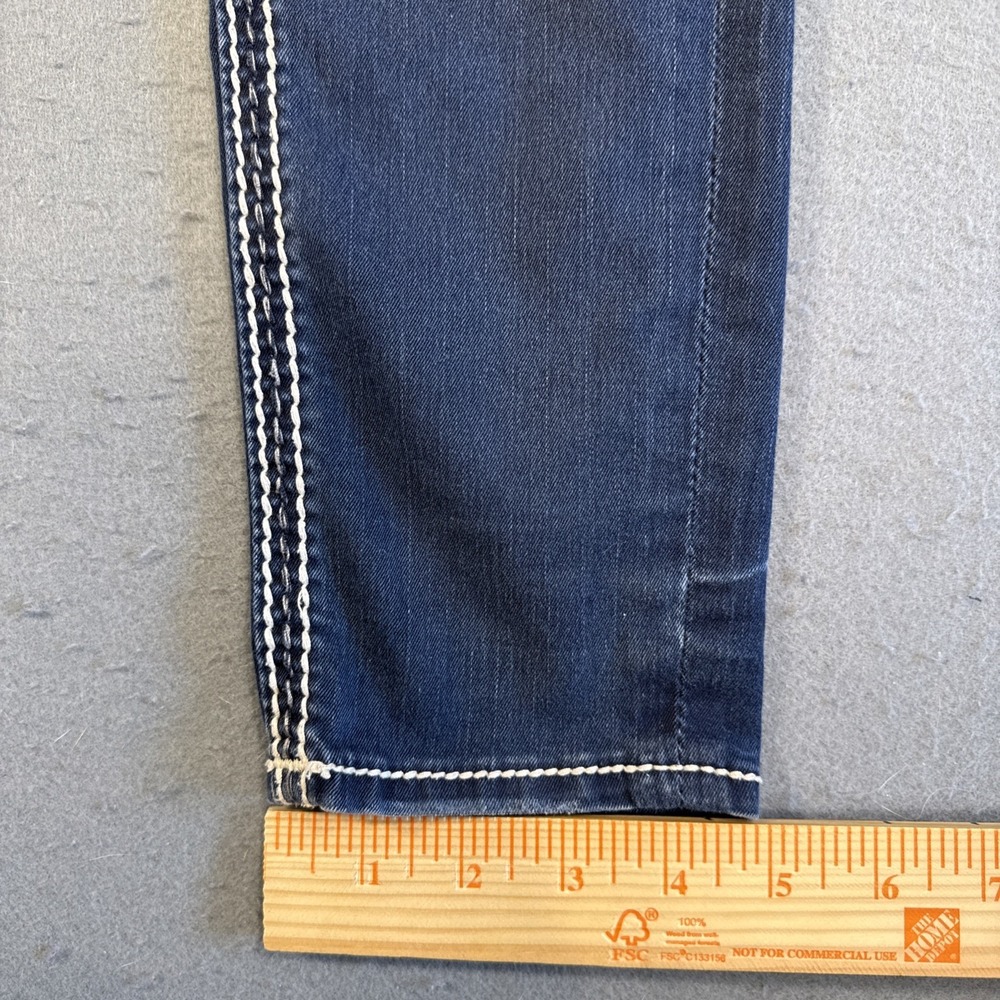 Rock Revival Women 25/31 Sherry Skinny Jeans EMBELISHED RHINESTONES THICK STITCH - Picture 7 of 10
